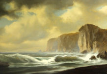 Featured Lot: Gideon Jacques Denny, “Coastal Cliffs”