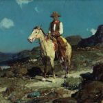 Featured Lot: Frank Tenney Johnson, “In Old Wyoming aka On the Alert”