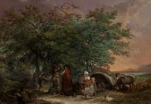Featured Lot: George Morland, “The Gipsies’ Tent”