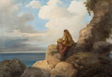 Featured Lot: Vincenzo Cabianca, “Country Girl on Rocks”