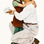 Featured Lot: Norman Rockwell, “She Gave Me a Parker 61 (Happy Birthday to Dad)”