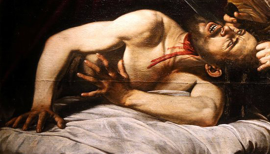 Louis Finson?, “Judith Beheading Holofernes (detail),” circa 1605-1610, oil on canvas