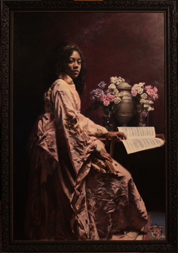 Teresa Oaxaca, “Kazumi,” 2016, oil on canvas, 45 x 66 in. 