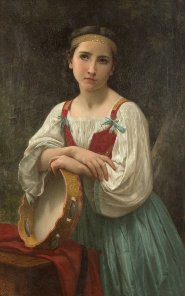 William Adolphe Bouguereau, “Gipsy with the Tambourine,” 1867, oil on canvas, 39 1/2 x 25 1/4 in. (c) Heritage Auctions 2016