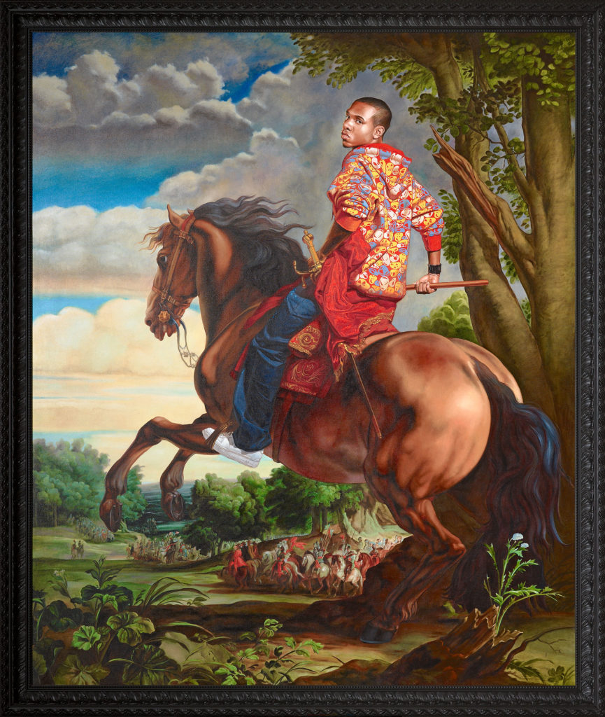 Kehinde Wiley, “Duc D’Arenberg (Duke of Arenberg),” 2011, oil on canvas, 108 1/4 x 90 1/2 in. (c) Kehinde Wiley 2016