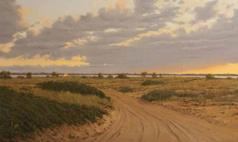 Sergio Roffo, “Sunset on the Moors,” 2016, oil on linen, 18 x 30 in. (c) The Guild of Boston Artists 2016