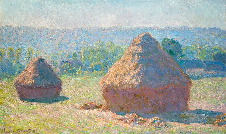 Claude Monet, “Haystacks, Late Summer,” 1891, oil on canvas, (c) Musee d’Orsay, Paris 2016