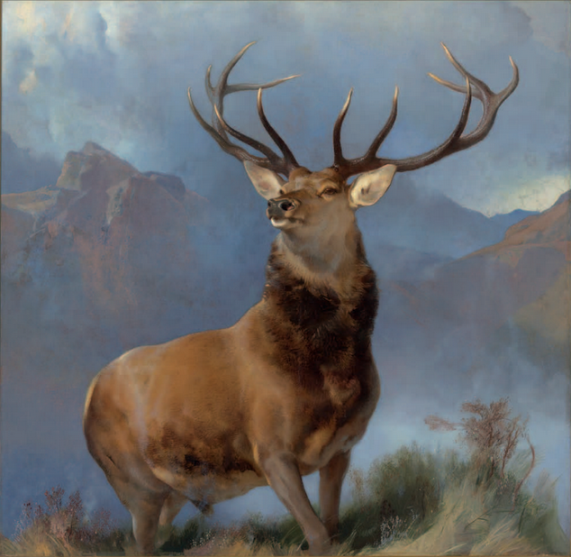 Sir Edwin Henry Landseer, “The Monarch of the Glen,” 1849, oil on canvas, 65 1/2 x 67 1/4 in. (c) Christie’s 2016