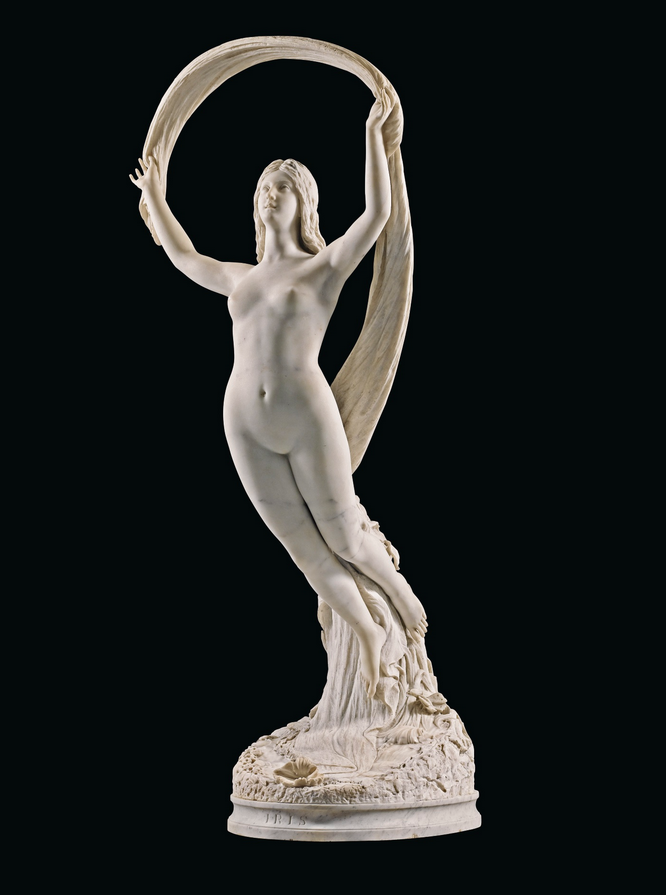 Metello Motelli, “Iris,” 1873, marble, 70 7/8 in. (c) Sotheby’s 2016