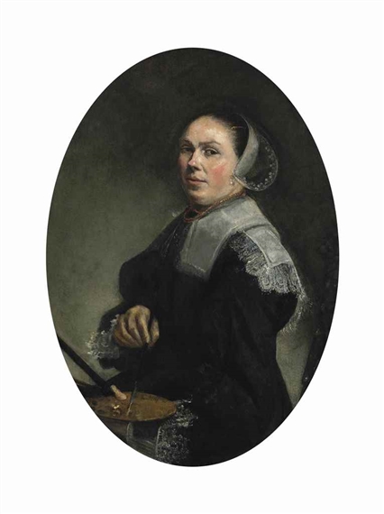Judith Leyster, “Portrait of the Artist,” oil on panel, 12 1/8 x 8 5/8 in. (c) Christie’s, 2016