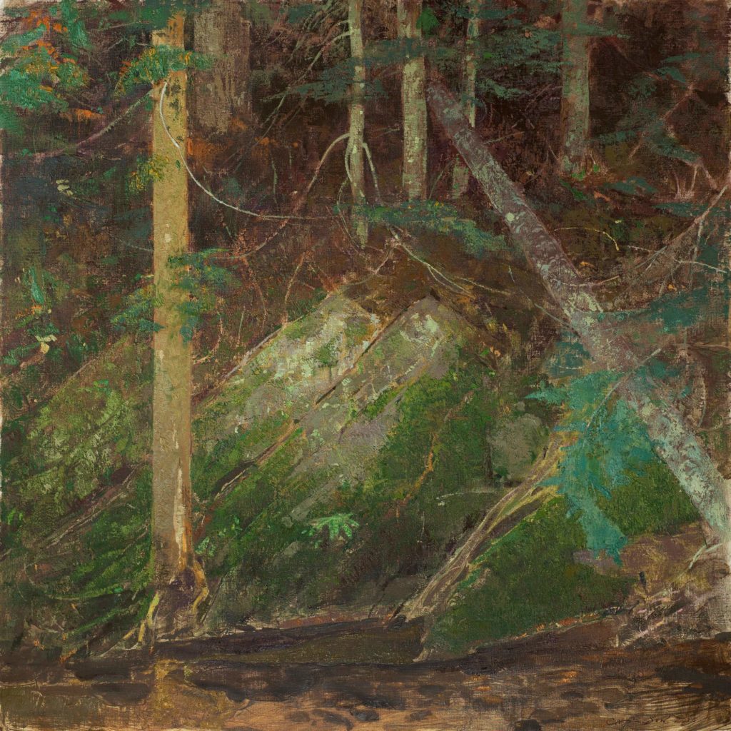 George Carlson, “Fishhook Creek,” oil on linen, 36 x 36 in. (c) Image Courtesy The Autry 2016