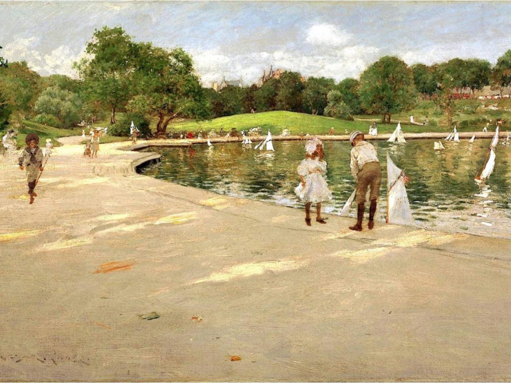 William Merritt Chase, “The Lake for Miniature Yachts,” circa 1888, oil on canvas, (c) Private Collection 2016