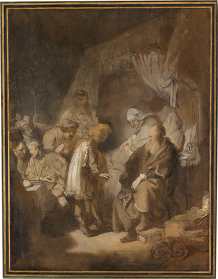 Rembrandt van Rijn, “Joseph Telling His Dreams,” 1633, grisaille, (c) Rijksmuseum 2016