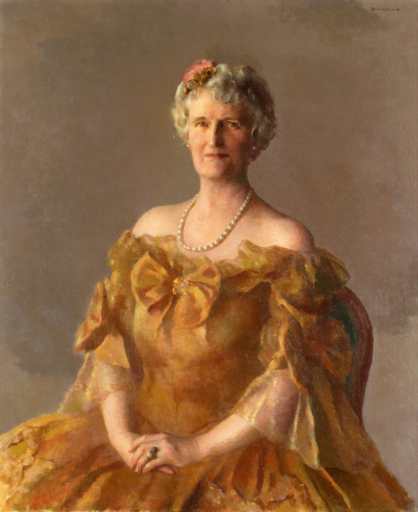 Robert Brackman (1898-1980), "Portrait of Mrs. John D. Rockefeller, Jr. (Abby Greene Aldrich)," 1941, oil on canvas, 38 1/8 x 32 in. (c) Private Collection