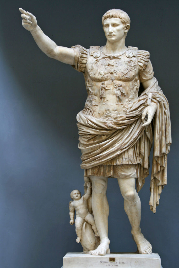 Unknown sculptor, “Augustus of Prima Porta,” circa 14 CE, marble, © Vatican Museums 2017