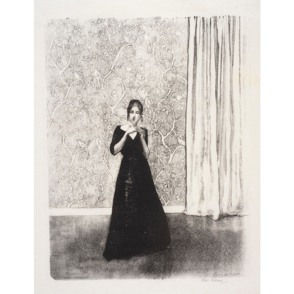 Ethel Gabain, “The Emerald Ring,” 1917, lithograph, 13 1/4 x 10 1/4 in. © The Fine Art Society 2017