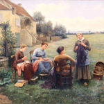 Featured Lot: Daniel Ridgway Knight, “The Sewing Circle”