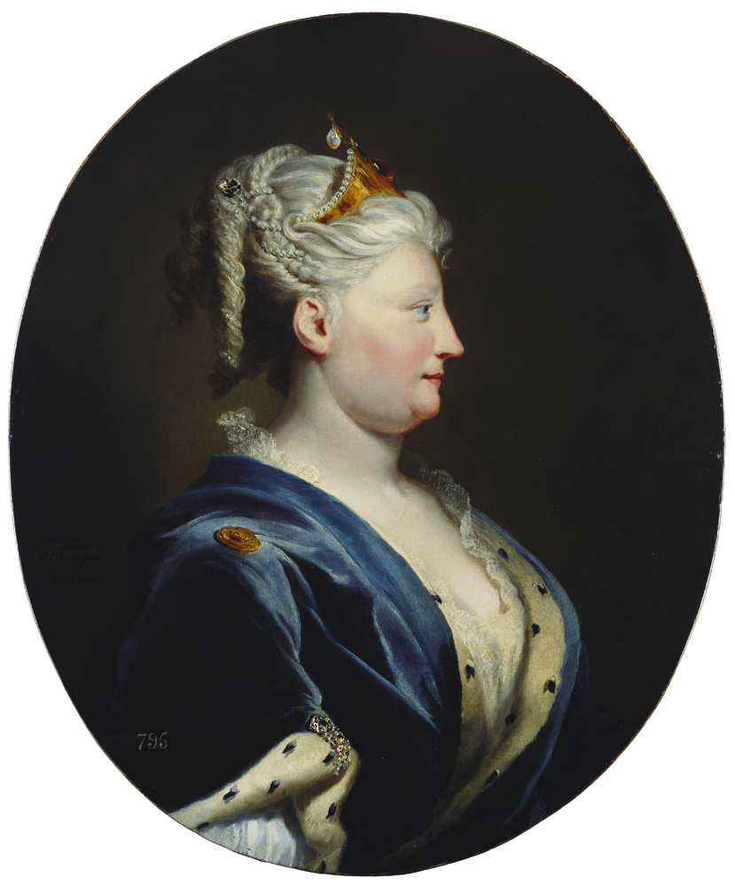 Joseph Highmore, “Queen Caroline of Ansbach,” circa 1735, oil on canvas, Royal Collection Trust