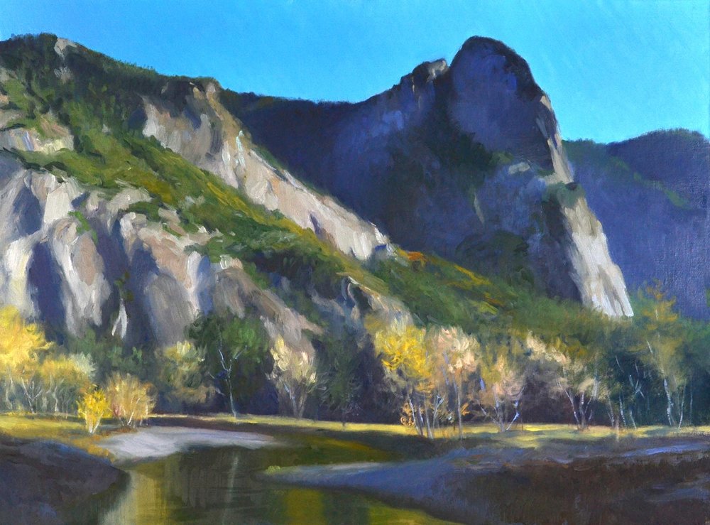 Debra Holladay, “Sentinel Peak, Yosemite,” oil on canvas, 18 x 24 in. © Santa Paula Art Museum 