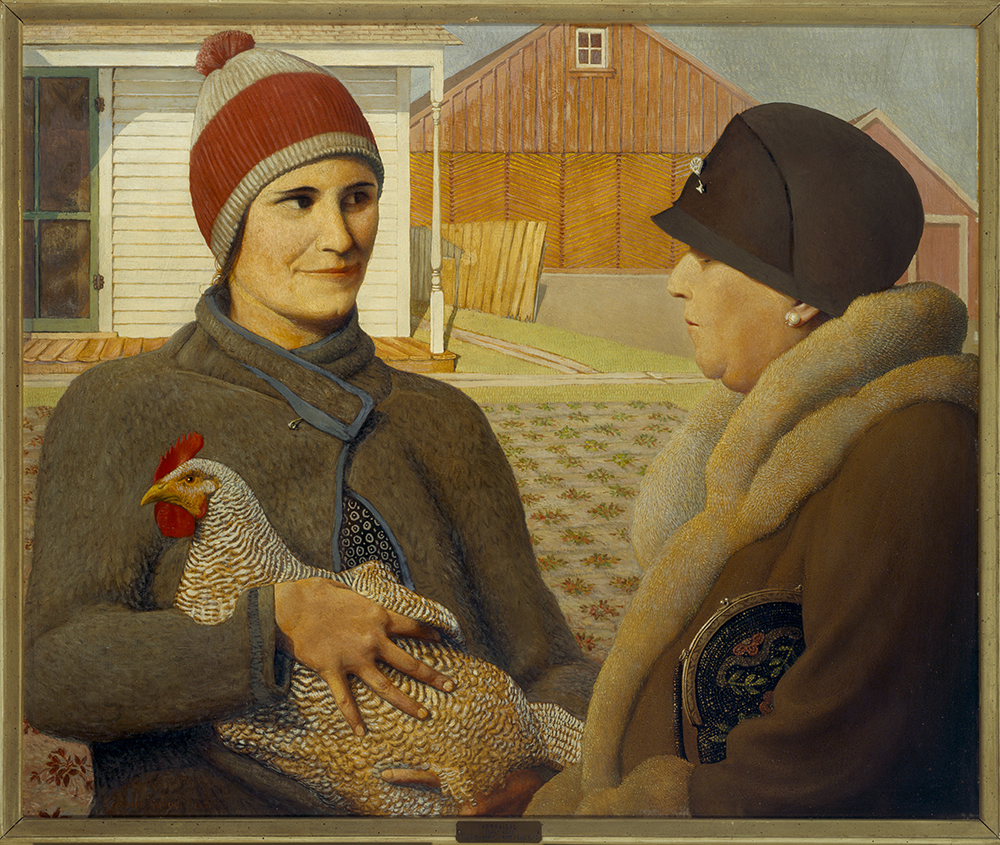 Grant Wood, “Appraisal,” 1932, oil on composition board, © Dubuque Museum of Art
