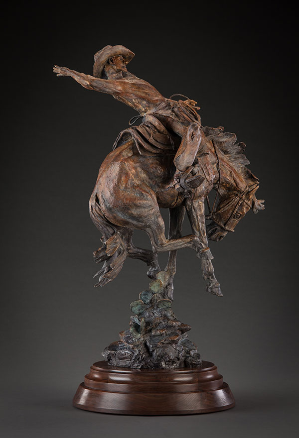 Deborah Copenhaver Fellows, “When Horses Made Heroes,” bronze edition of 30, 30 x 11 x 20 in. Museum Purchase Award