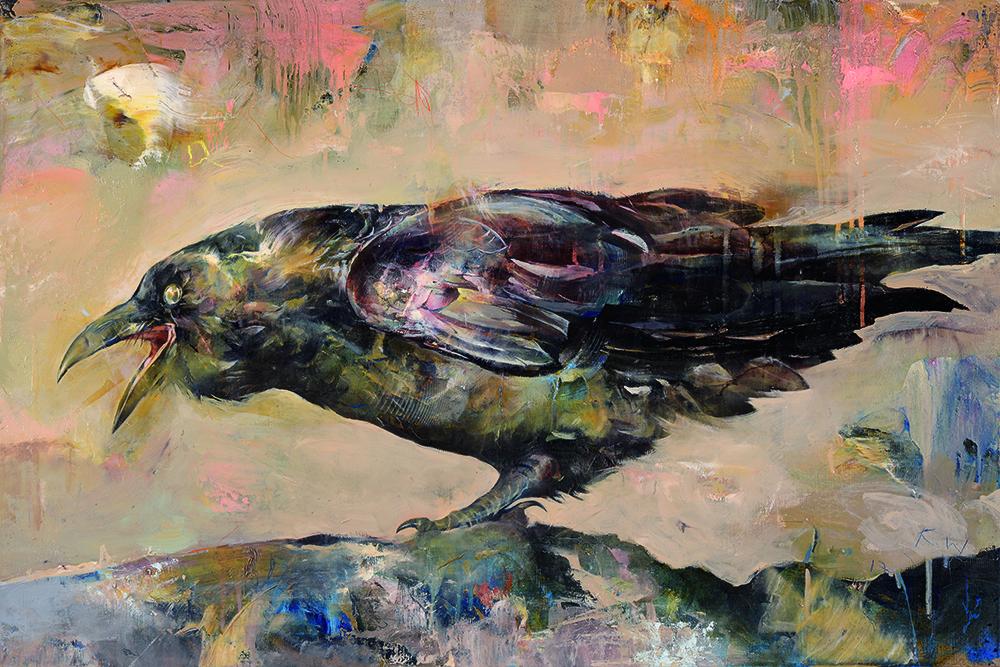 Kent Williams, “Raven,” 2007, oil on canvas, 24 x 36 in. © 101/EXHIBIT