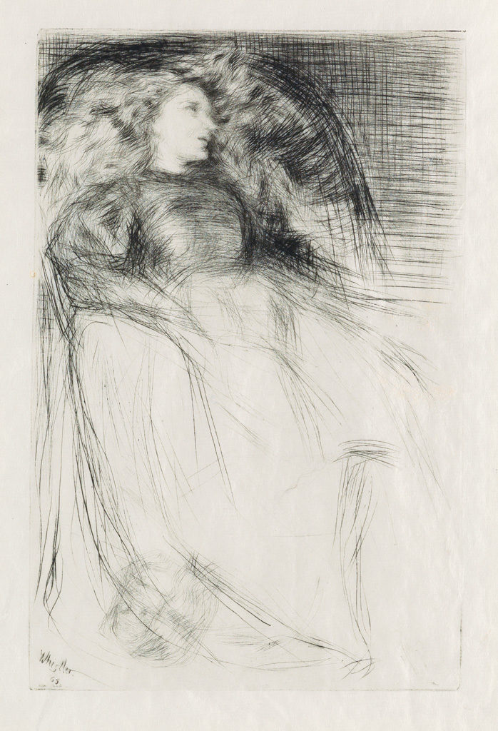 James A.M. Whistler, “Weary,” 1863, drypoint on japan paper, ($40,000-$60,000)