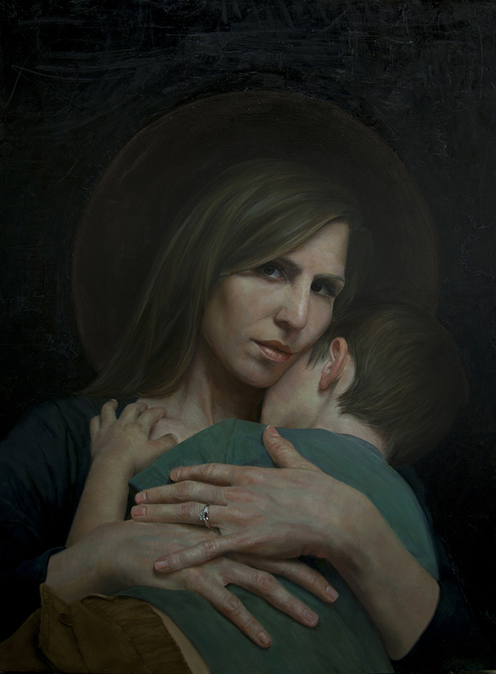 Shana Levenson (b.1981), "Home," 2017, oil on dibond, 22 x 26 inches
