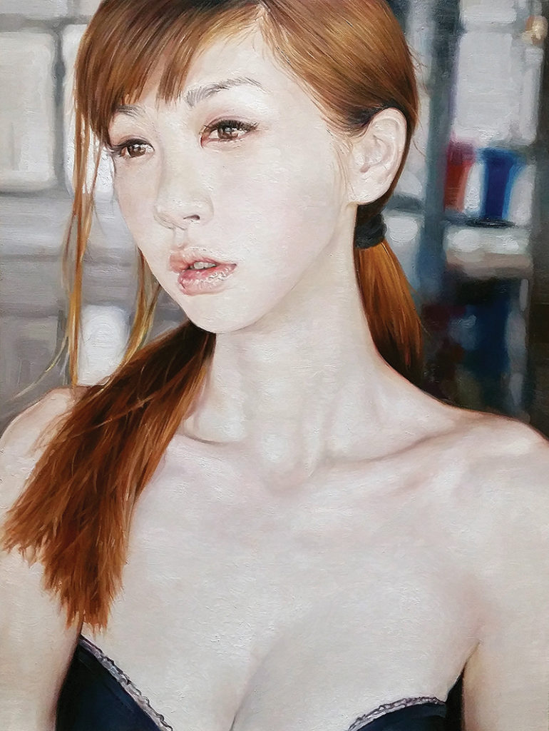 Lee Guk Hyun (b.1983), "The Girl in the Dream," 2015, oil on canvas, 24 x 18 inches, Lotton Gallery