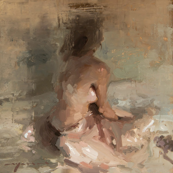 Jeremy Mann, “Figure – Composed Form Study 5,” oil on panel, 6 x 6 inches