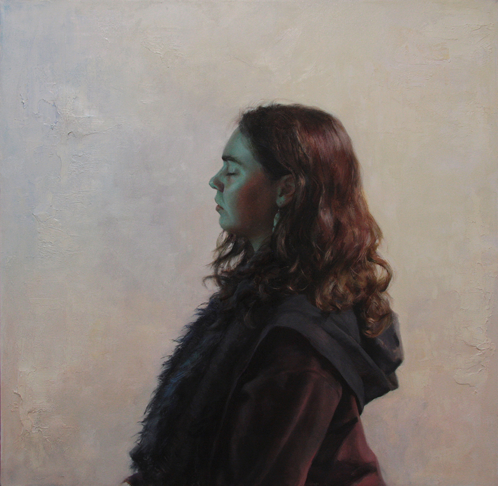 Kristy Gordon (b.1980), "Silence," 2016, oil on canvas, 30 x 30 inches, Cube Gallery