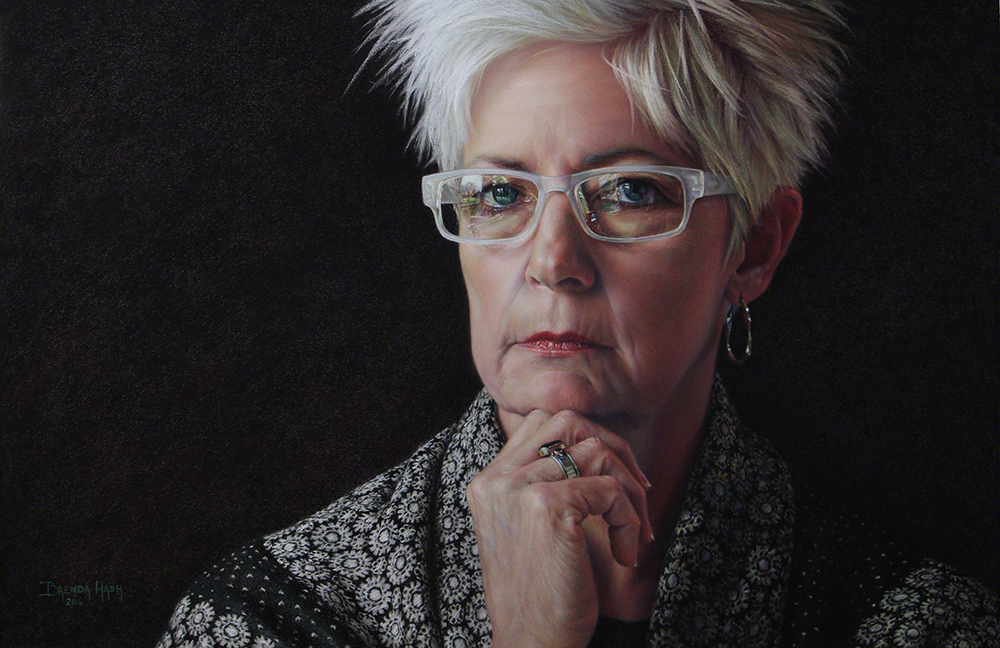Brenda Hash (b.1961), "Liz," 2016, pastel, 16 x 25 inches