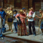 Max Ginsburg Tackles Social Realism and Modernism Multiple figures in a realism painting