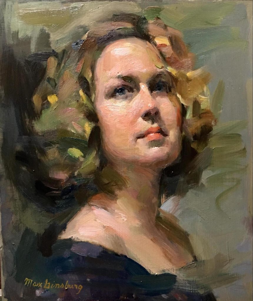 Max Ginsburg portrait painting