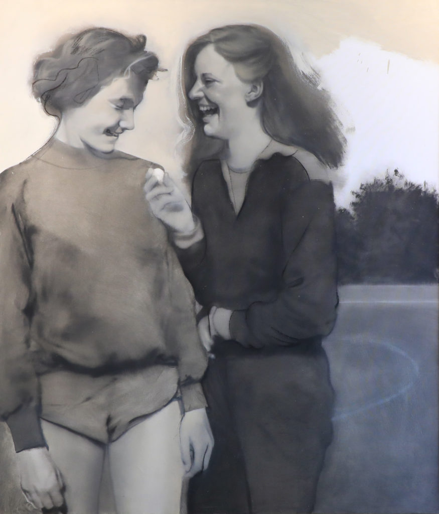 Tonal painting of two women