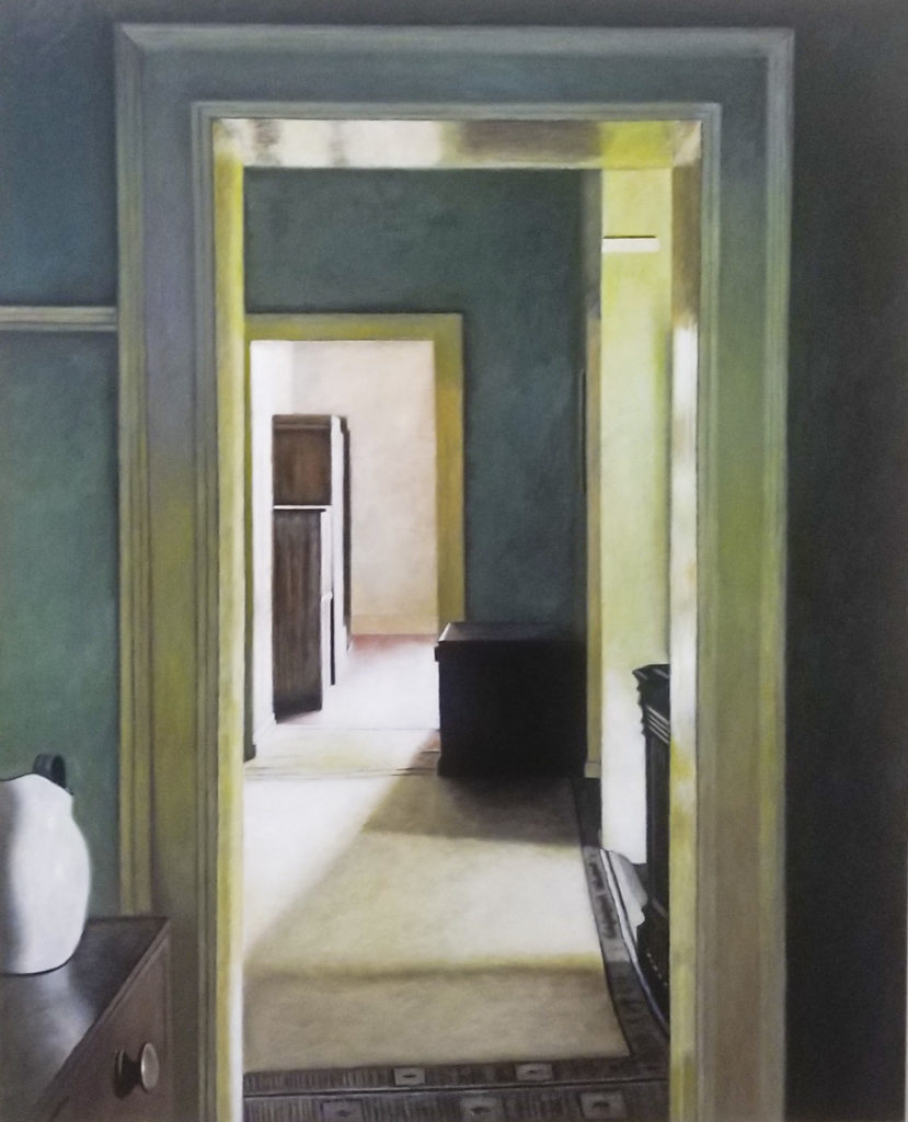 Nick Patten, “Through,” oil on panel, 32x26 inches, $8300