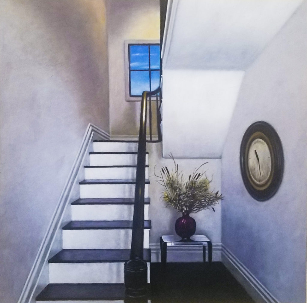 Nick Patten, “Toward the Blue,” oil on panel, 22x23 inches, $5100