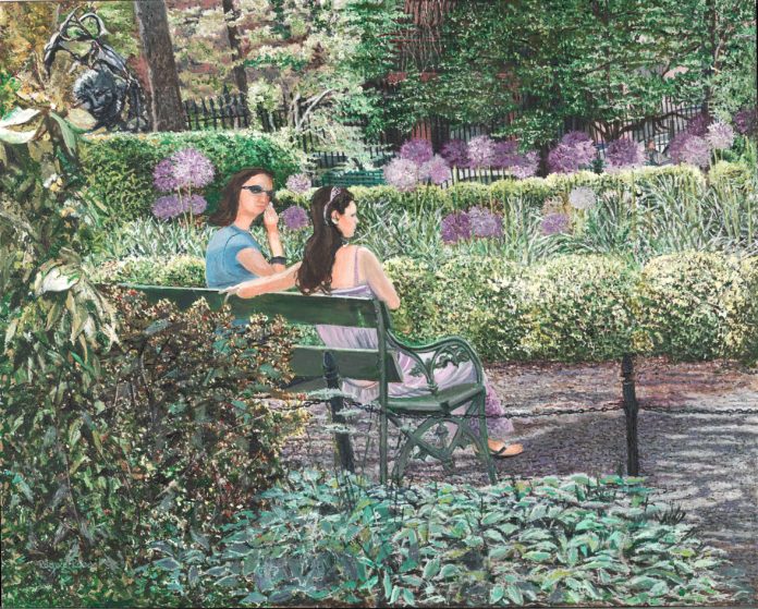 Gramercy Park painting by Roger Rossi