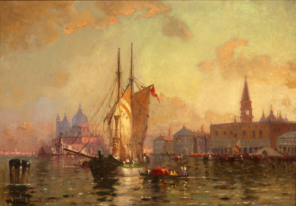 Venice landscape paintings by Walter Franklin Lansil