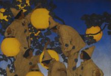 Keepers of the Flame Maxfield Parrish art - FineArtConnoisseur.com