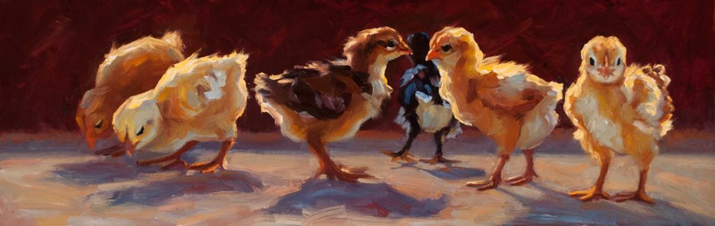 how to paint chickens