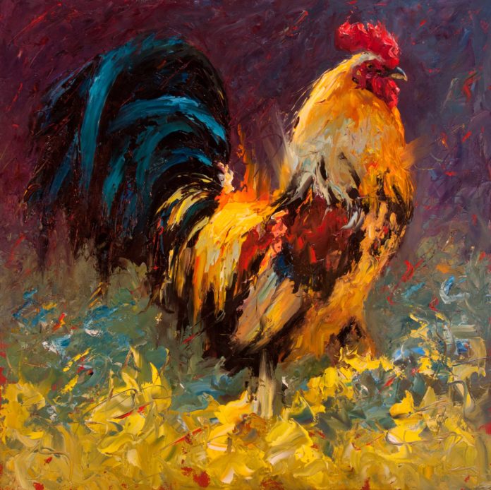 how to paint roosters