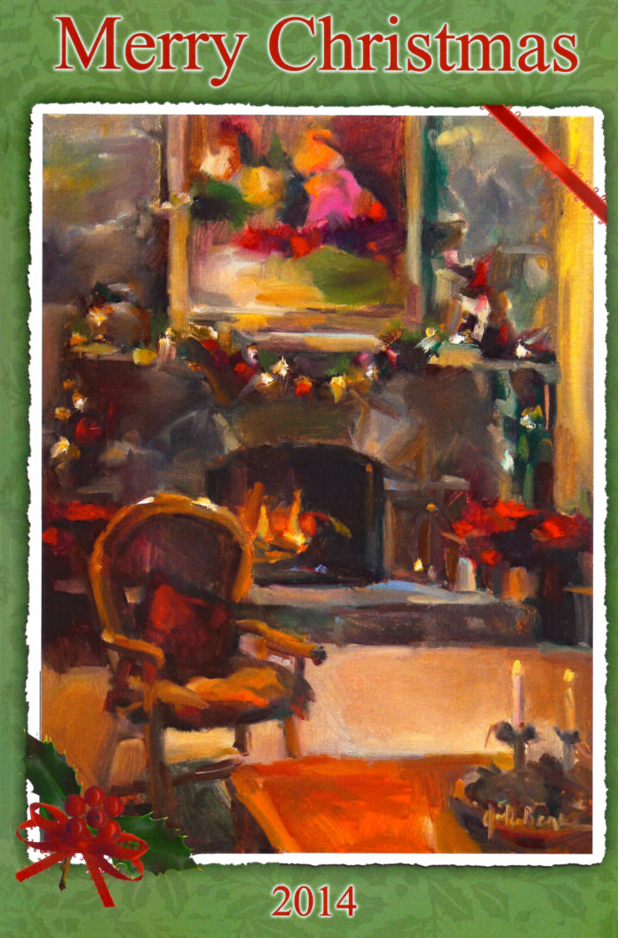 Christmas card paintings