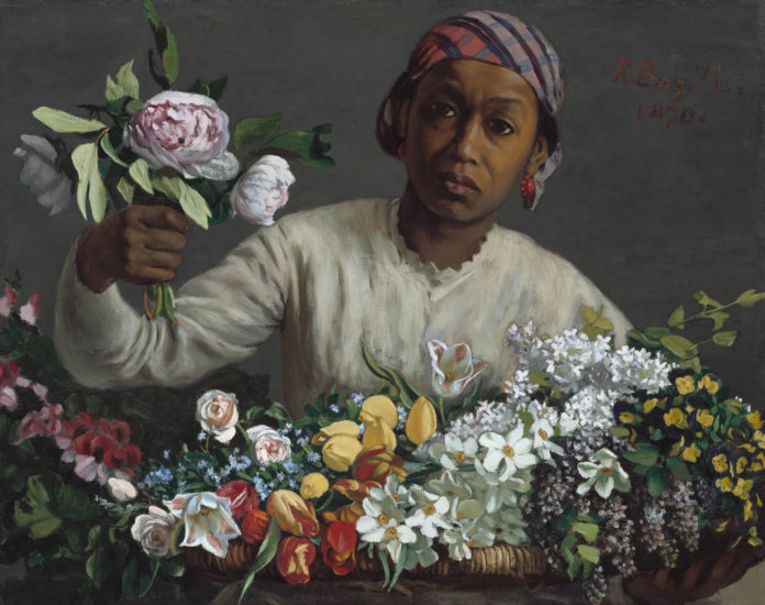 Bazille, Young Woman with Peonies