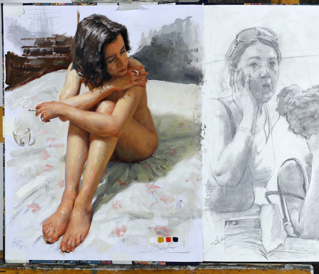 Cesar Santos paintings and drawings