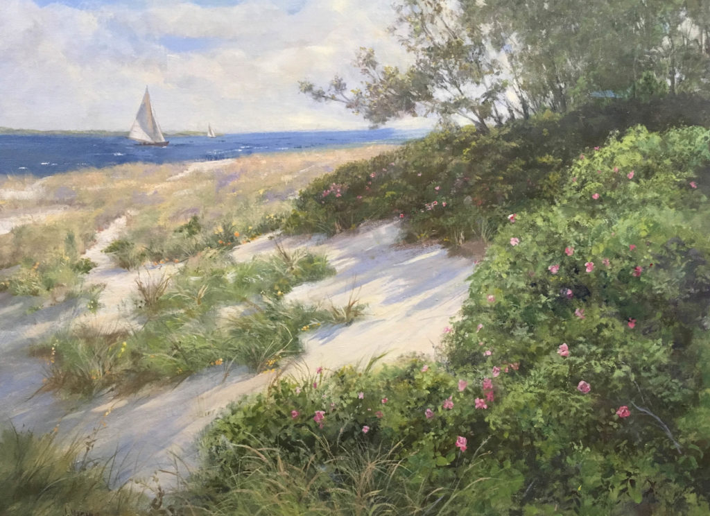 James Magner, “Beach Roses,” oil, 18 x 24 in.