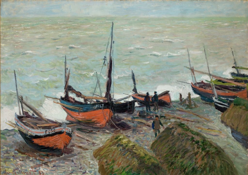 Claude Monet, “Fishing Boats,” 1883, oil on canvas, 25 3/4 x 36 1/2 in (65.4 x 92.7 cm). Denver Art Museum: Frederic C. Hamilton Collection, bequeathed to the Denver Art Museum, 37.2017.