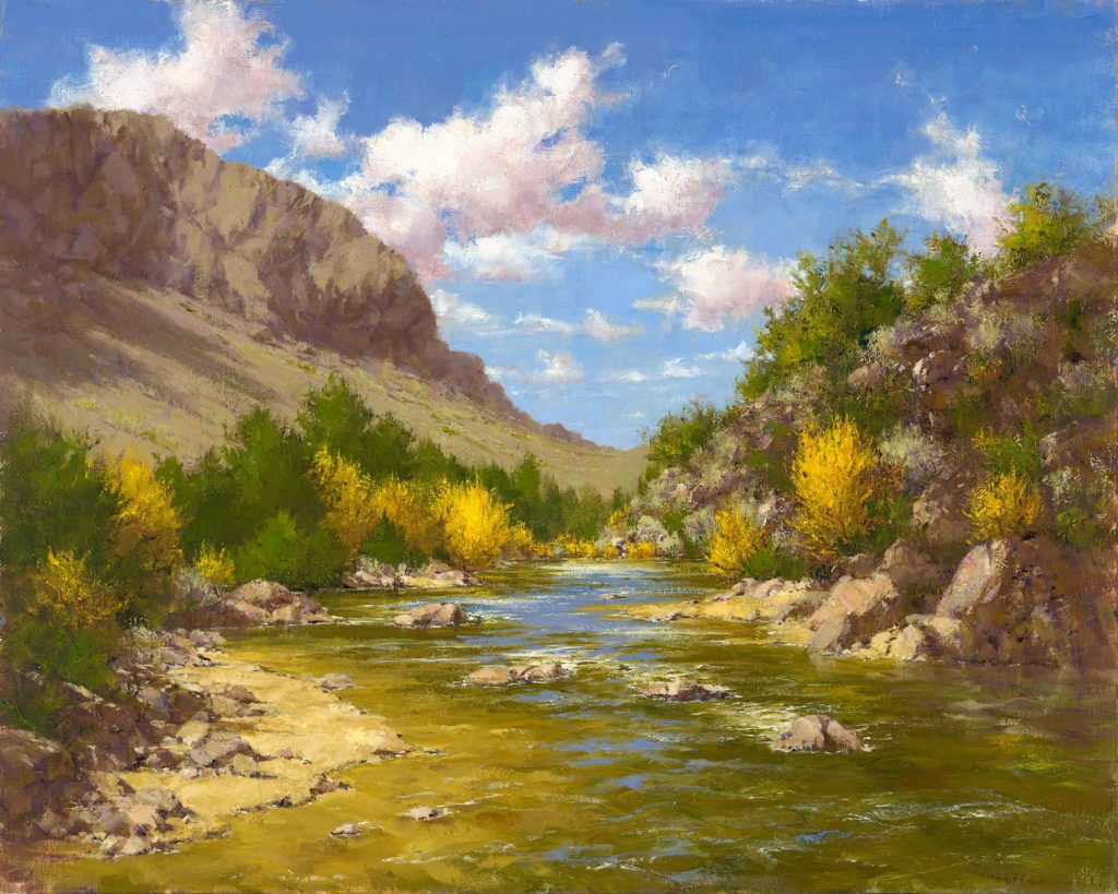 Robert Johnson, OPAM, “Autumn on the Rio Grande,” oil on linen, 24 x 30 in.