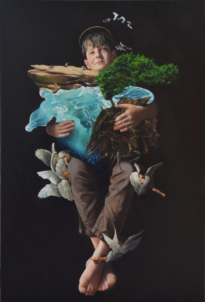 Bryony Bensly, “Seraphim,” oil on canvas, 35.43 x 23.62 in.