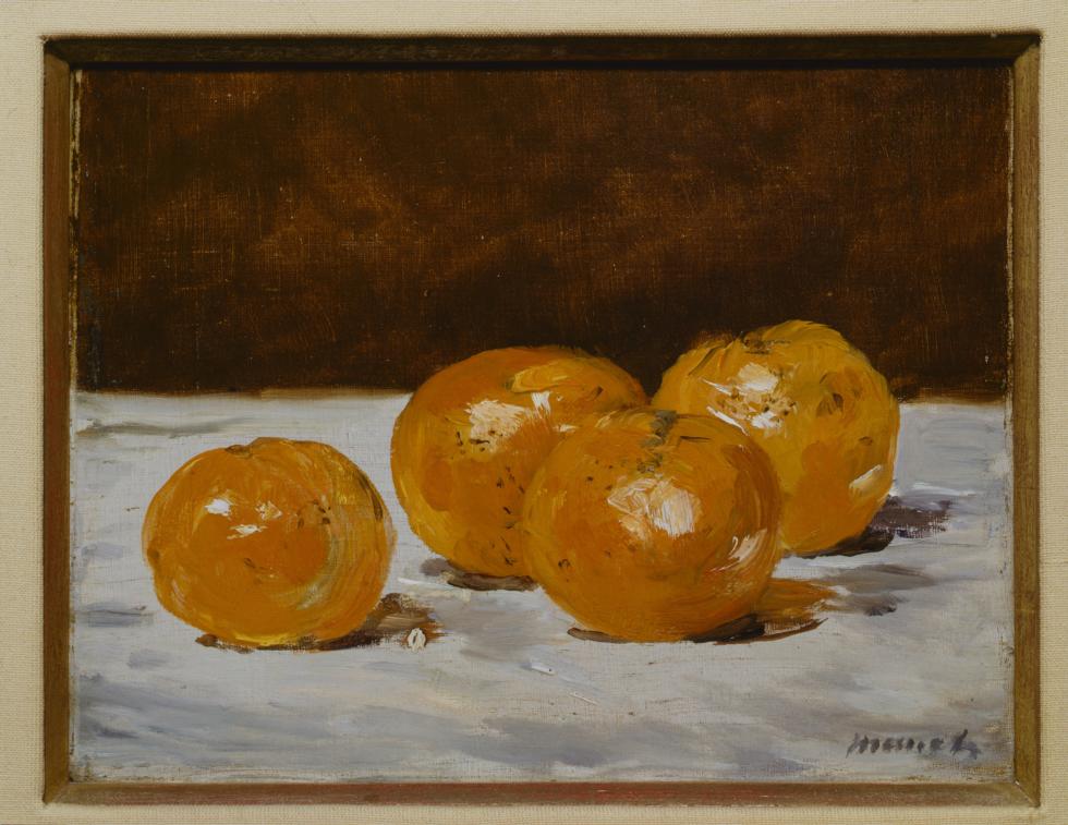 Manet paintings - Four Mandarin Oranges